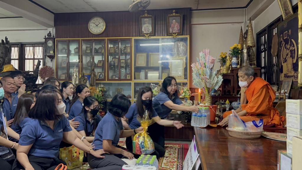 ผอ.กส.กสอ. นำทีมผู้บริหาร และเจ้าหน้าที่ กส.กสอ. ดำเนินกิจกรรม “ส่งเสริมหลักธรรมทางศาสนา เสริมสร้างศรัทธา ชาว กส.กสอ.”