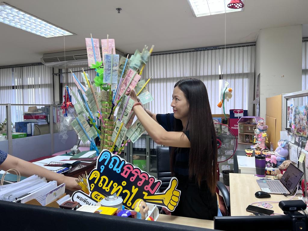 ผอ.กส.กสอ. นำทีมผู้บริหาร และเจ้าหน้าที่ กส.กสอ. ดำเนินกิจกรรม “ส่งเสริมหลักธรรมทางศาสนา เสริมสร้างศรัทธา ชาว กส.กสอ.”