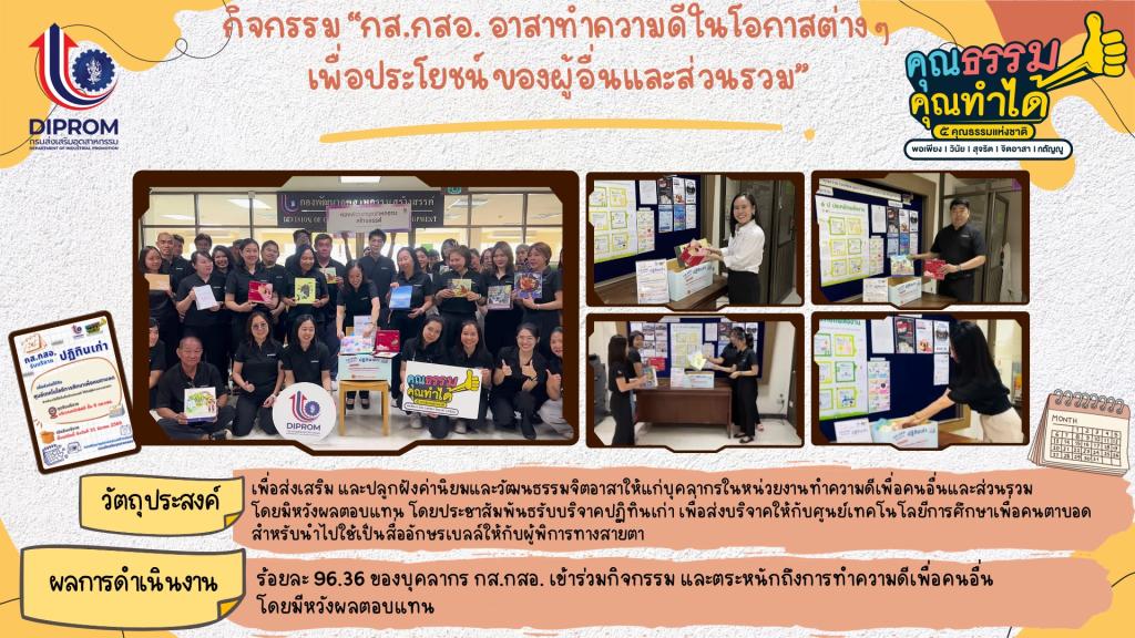 กส.กสอ. เผยแพร่องค์ความรู้ การส่งเสริมคุณธรรมจริยธรรมประจำหน่วยงาน ประจำปีงบประมาณ พ.ศ. 2569