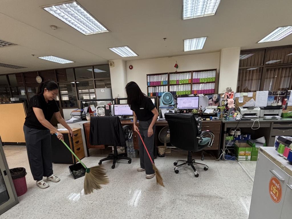 “5ส” ตามหลักคุณธรรมด้านพอเพียง ภายใต้กิจกรรม กส.กสอ. ร่วมใจ พัฒนาพื้นที่ปฏิบัติงานให้ดีพร้อม