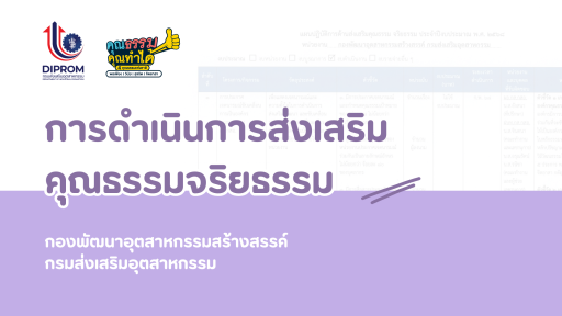กิจกรรม “กส.กสอ. เผยแพร่องค์ความรู้  การส่งเสริมคุณธรรมจริยธรรมประจำหน่วยงาน”